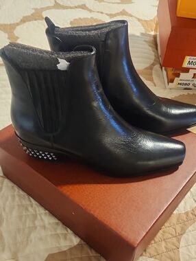 Donald Pliner Black Studded Dyla Ankle Boots - Women